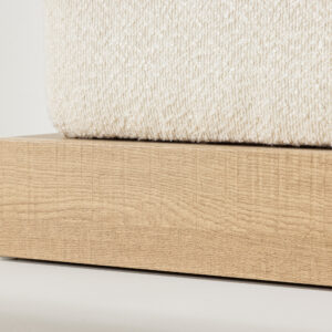 Ivy – Ottoman – Naturel, Blanc – 70 x 45 x 100 cm