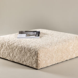 Frankie – Pouf – Beige, Noir – 100 x 30 x 100 cm