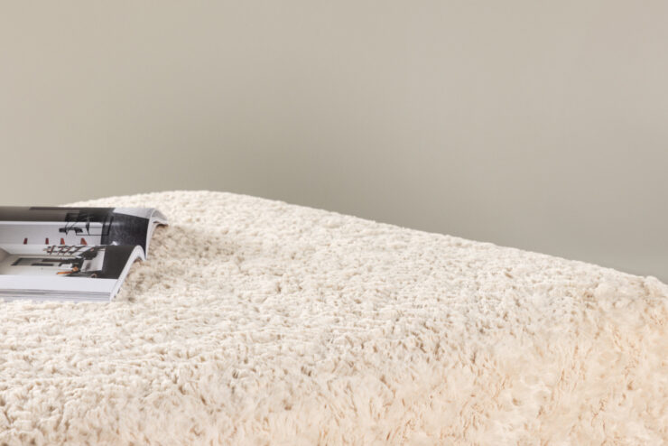 Frankie – Pouf – Beige, Noir – 100 x 30 x 100 cm