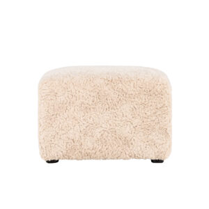 Frankie – Pouf – Beige, Noir – 50 x 35 x 50 cm