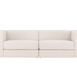 Lumi – Canapé 3 places – Noir, Blanc – 94 x 70 x 238 cm