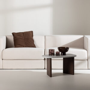 Lumi – Canapé 3 places – Noir, Blanc – 94 x 70 x 238 cm