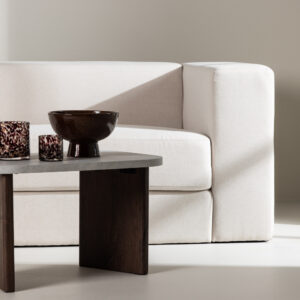 Lumi – Canapé 3 places – Noir, Blanc – 94 x 70 x 238 cm