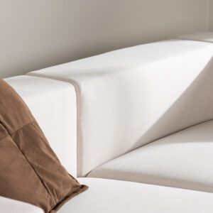 Lumi – Canapé 3 places – Noir, Blanc – 94 x 70 x 238 cm