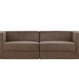 Lumi – Canapé 3 places – Noir, Marron – 94 x 70 x 238 cm