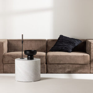 Lumi – Canapé 3 places – Noir, Marron – 94 x 70 x 238 cm