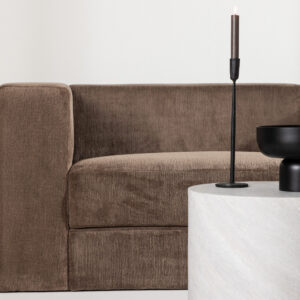 Lumi – Canapé 3 places – Noir, Marron – 94 x 70 x 238 cm