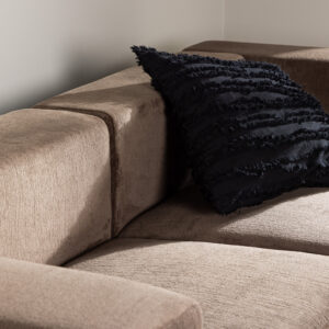 Lumi – Canapé 3 places – Noir, Marron – 94 x 70 x 238 cm