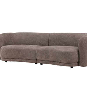 Cielo – Canapé 3 places – Noir, Marron – 91 x 80 x 268 cm
