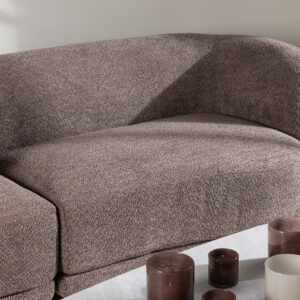 Cielo – Canapé 3 places – Noir, Marron – 91 x 80 x 268 cm
