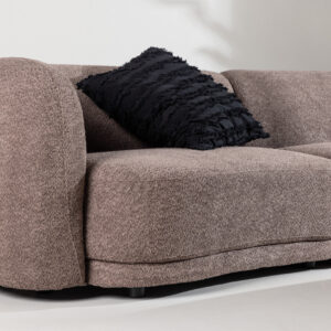 Cielo – Canapé 3 places – Noir, Marron – 91 x 80 x 268 cm