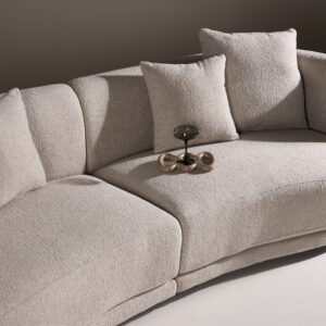 Cielo – Canapé 3 places – Beige, Noir – 91 x 80 x 268 cm