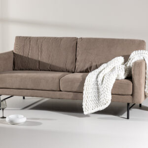 Sky – Canapé 3 places – Noir, Marron – 88 x 69 x 198 cm