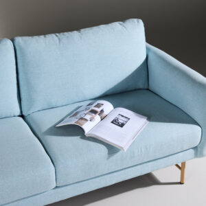 Sky – Canapé 3 places – Bleu, Blanchi – 88 x 69 x 198 cm
