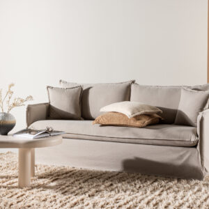 Nova – Canapé 3 places – Noir, Marron – 94 x 90 x 200 cm