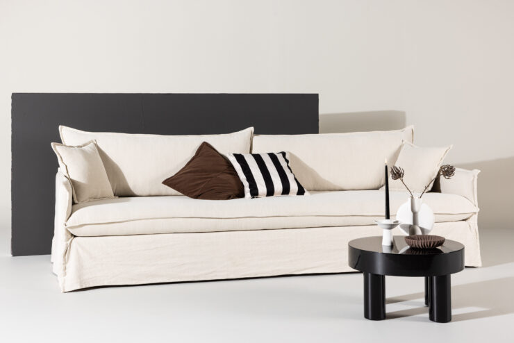 Nova – 4-Seat Sofa – Beige, Noir – 110 x 90 x 275 cm