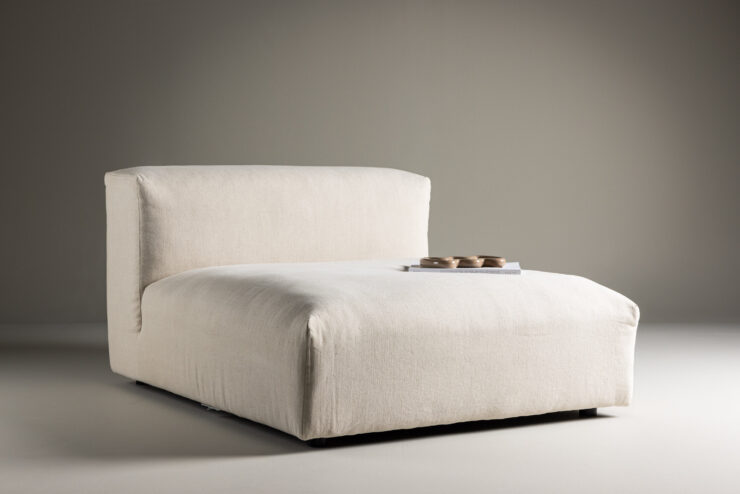 Mavi – Module de canapé – Beige, Noir – 135 x 70 x 105 cm
