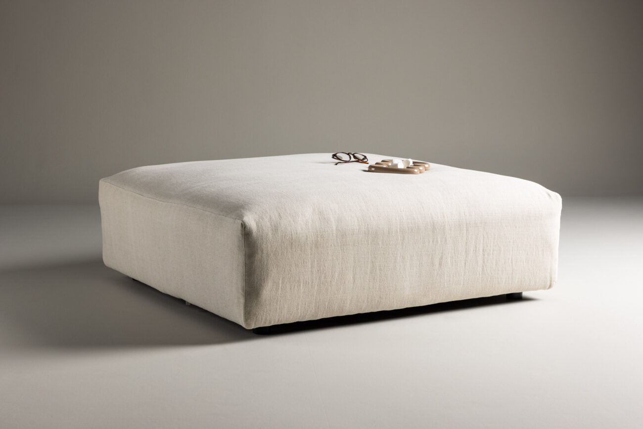 Mavi – Module de canapé – Beige, Noir – 105 x 37 x 105 cm