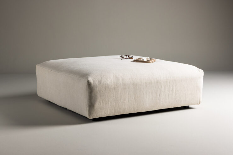 Mavi – Module de canapé – Beige, Noir – 105 x 37 x 105 cm