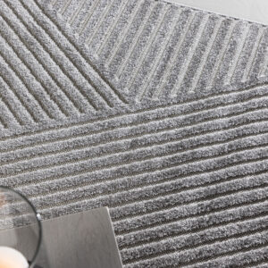 Aron – Tapis de salon – Gris – 290 x 200 cm