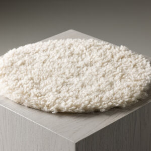Katy – Coussin de chaise – Blanc – ⌀34 cm