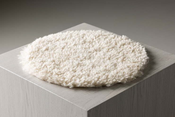 Katy – Coussin de chaise – Blanc – ⌀34 cm
