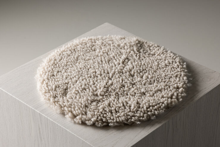 Katy – Coussin de chaise – Gris clair – ⌀34 cm