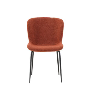 Modesto – Chaise de salle à manger – Noir, Rouge – 54 x 79,5 x 48 cm