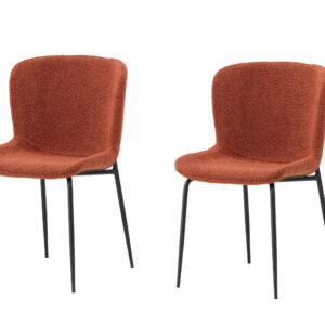 Modesto – Chaise de salle à manger – Noir, Rouge – 54 x 79,5 x 48 cm