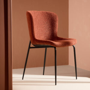 Modesto – Chaise de salle à manger – Noir, Rouge – 54 x 79,5 x 48 cm