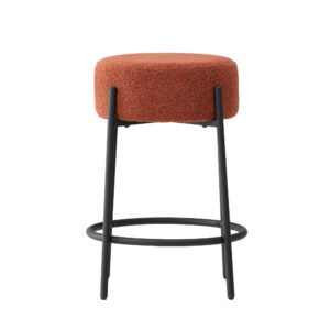 Tucson – Chaise de bar – Rouge, Noir – ⌀50 cm
