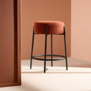 Tucson – Chaise de bar – Rouge, Noir – ⌀50 cm