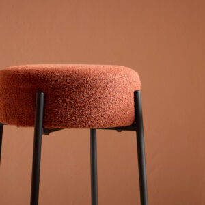 Tucson – Chaise de bar – Rouge, Noir – ⌀50 cm