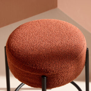 Tucson – Chaise de bar – Rouge, Noir – ⌀50 cm