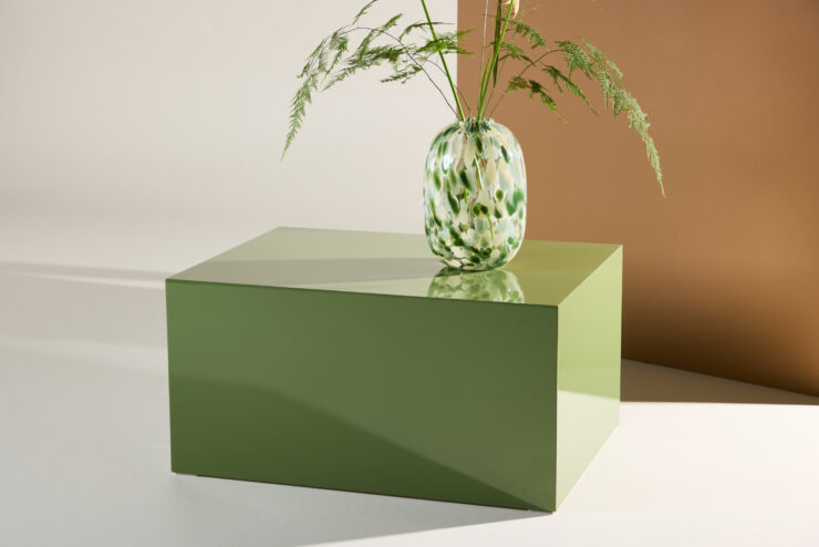 York – Table basse – Vert foncé – 80 x 60 cm