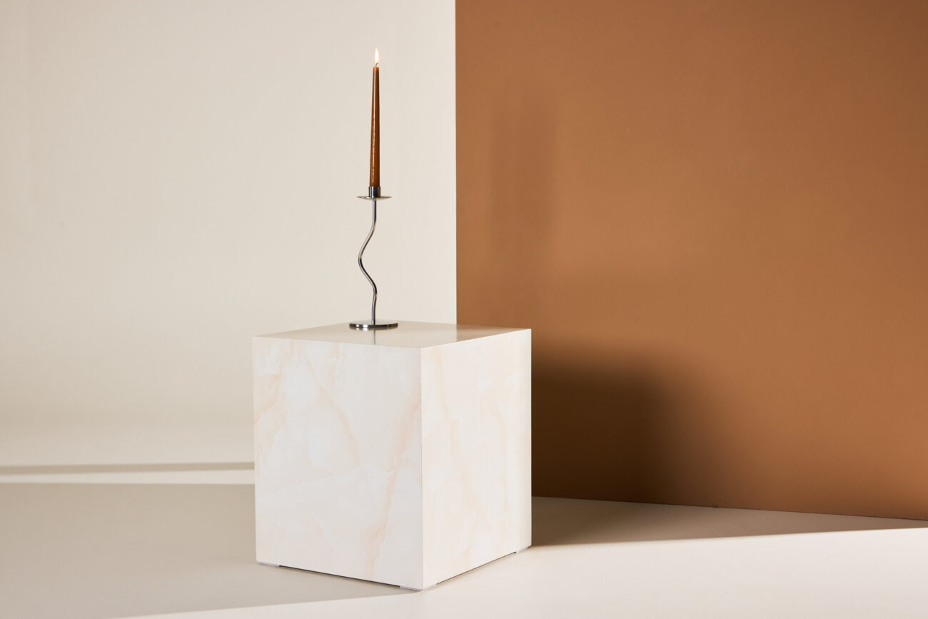 York – Table basse – Jaune clair – 40 x 40 cm