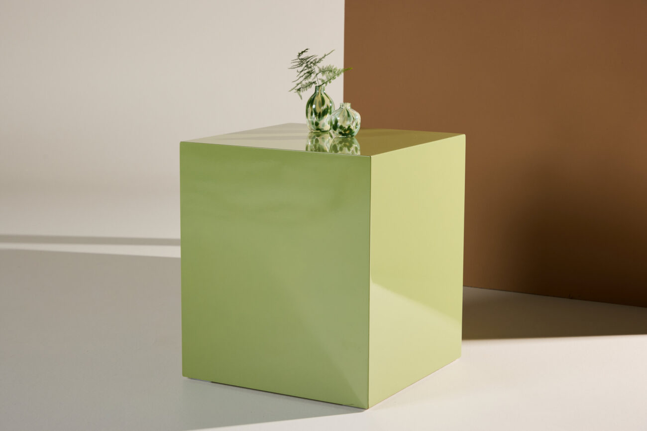 York – Table basse – Vert clair – 40 x 40 cm