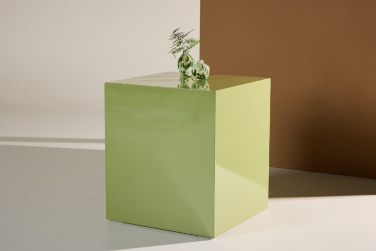 York – Table basse – Vert clair – 40 x 40 cm