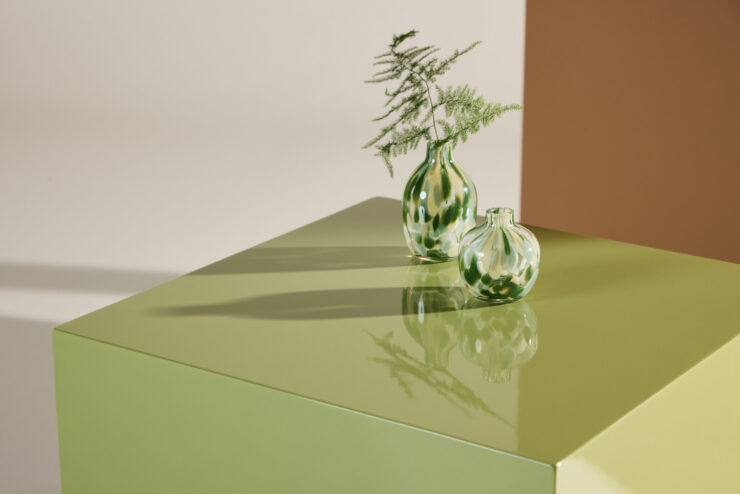 York – Table basse – Vert clair – 40 x 40 cm