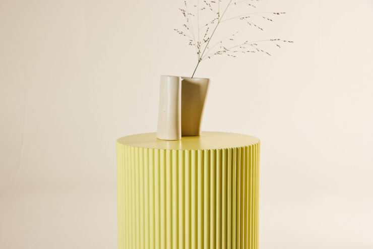 Lenox – Table d'appoint – Jaune – ⌀30,5 cm