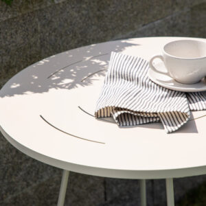 Bacong – Table de café – Beige – ⌀60 cm