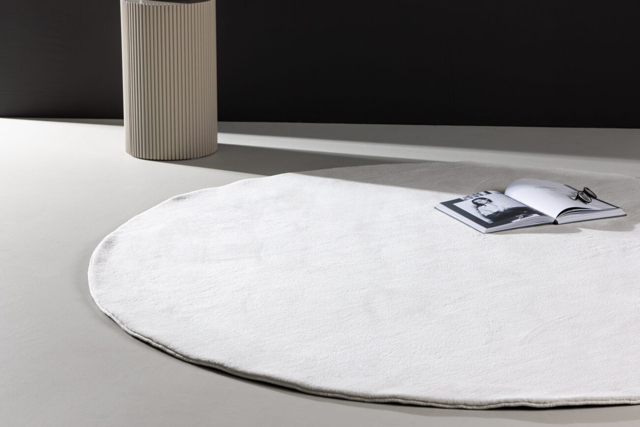 Nixie – Tapis de salon – Blanc – ⌀200 cm
