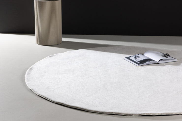 Nixie – Tapis de salon – Blanc – ⌀200 cm
