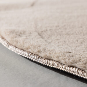 Leni – Tapis de salon – Beige – ⌀200 cm