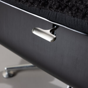 Hagön – Fauteuil lounge – Chrome, Gris foncé – 82 x 112 x 82 cm