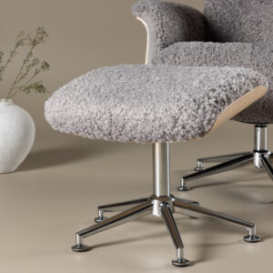 Hagön – Fauteuil lounge – Chrome, Gris – 82 x 112 x 82 cm