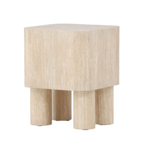 Klirou – Table d&rsquo;appoint – Beige – 40 x 40 cm