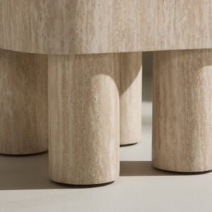 Klirou – Table d&rsquo;appoint – Beige – 40 x 40 cm