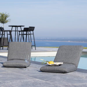 Trond – Bain de soleil – Gris, Noir – 80 x 5 x 40 cm