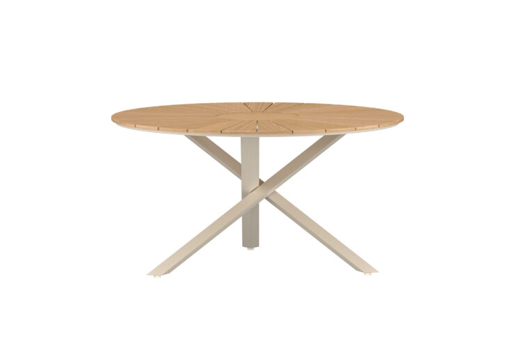 Mexico – Table à manger ronde – Beige, Naturel – ø140 cm
